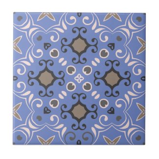 Blue Gray White Color Changeable Elegant Damask 