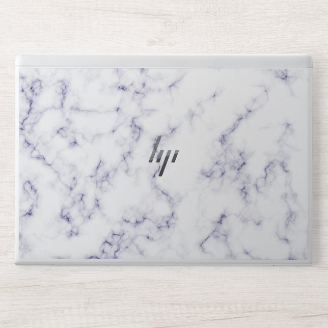 blue gray& white marble HP laptop skin (Front)