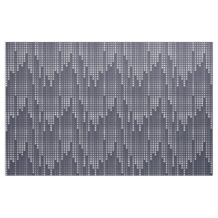 Blue-Gray White Polka Dots Matrix Patterned Fabric