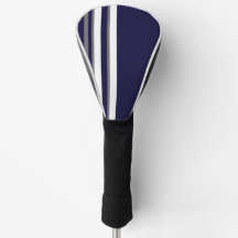 Blue Gray White Strip Driver Cover
