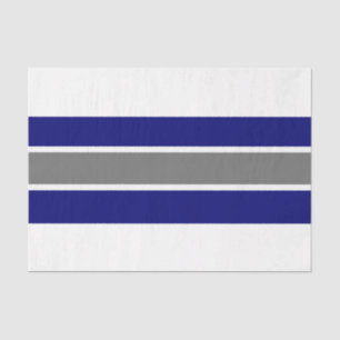 Blue/Gray/White Stripe 18lb Tissue Paper