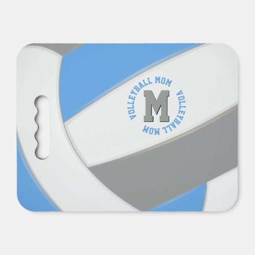 Blue gray white volleyball mom dad seat cushion