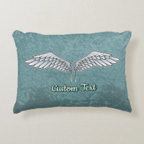 Blue-Gray Wings Accent Pillow