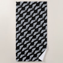 Blue-gray Wings Beach Towel