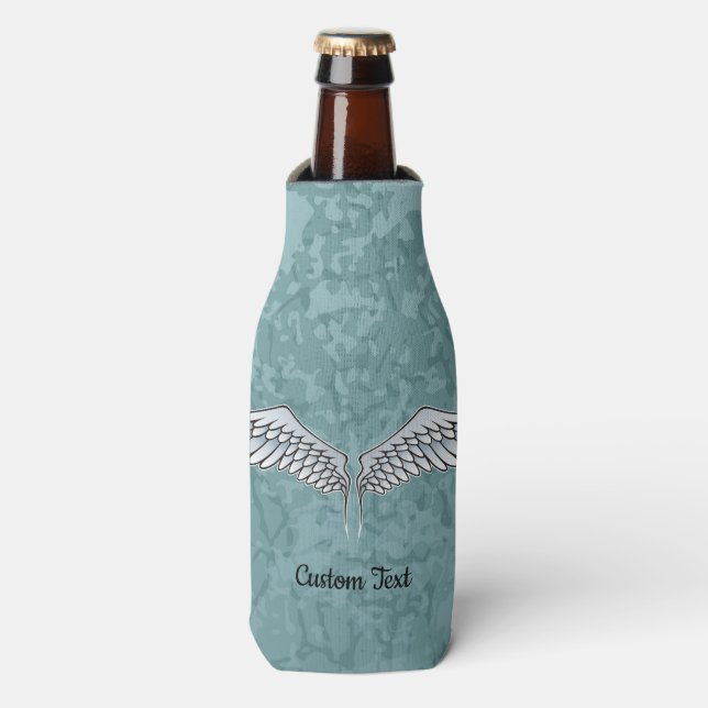 Blue-Gray Wings Bottle Cooler (Bottle Front)