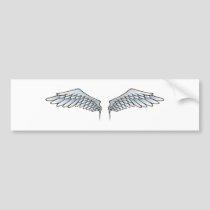 Blue-gray wings bumper sticker