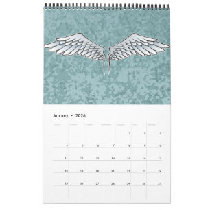 Blue-gray wings calendar
