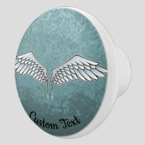 Blue-Gray Wings Ceramic Knob