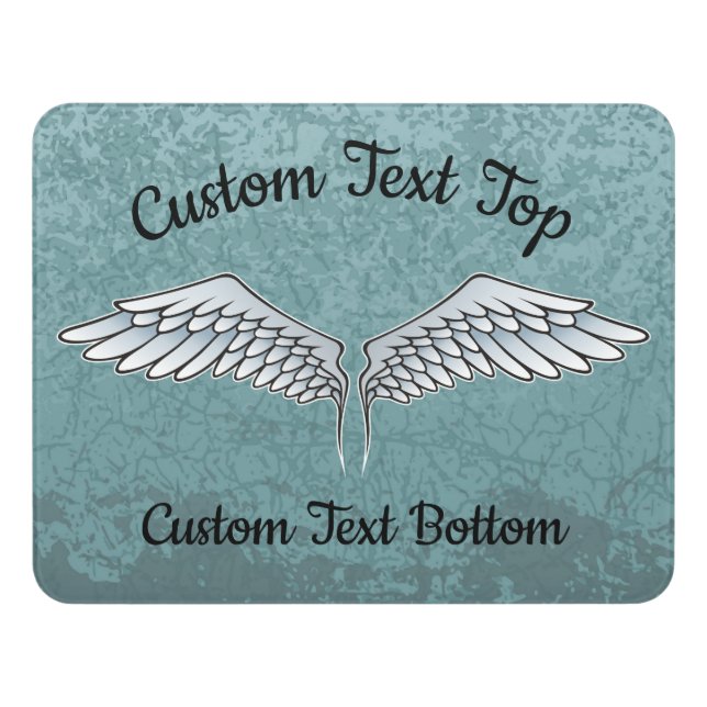Blue-Gray Wings Door Sign (Contemporary Front)