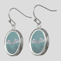 Blue-gray wings earrings