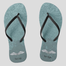 Blue-Gray Wings Flip Flops