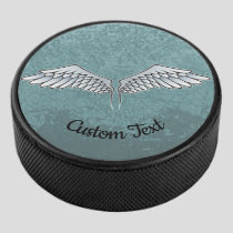 Blue-Gray Wings Hockey Puck