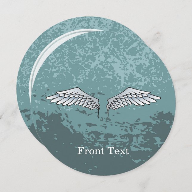 Blue-gray wings invitation (Front/Back)