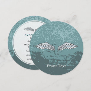 Blue-gray wings invitation