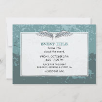 Blue-gray wings invitation