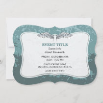 Blue-gray wings invitation