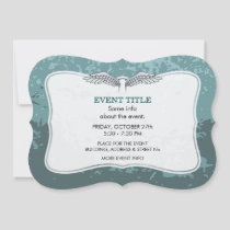 Blue-gray wings invitation