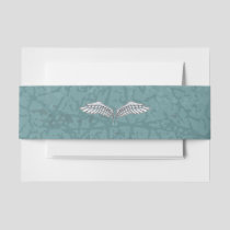 Blue-gray wings invitation belly band