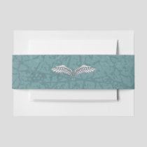 Blue-gray wings invitation belly band