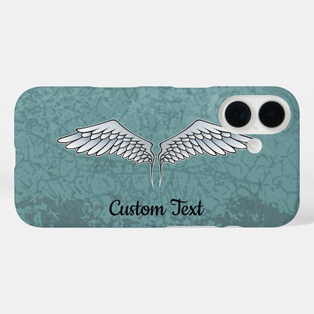 Blue-Gray Wings iPhone Case (Back (Horizontal))