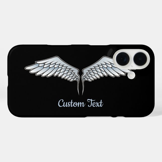 Blue-Gray Wings iPhone Case (Back (Horizontal))