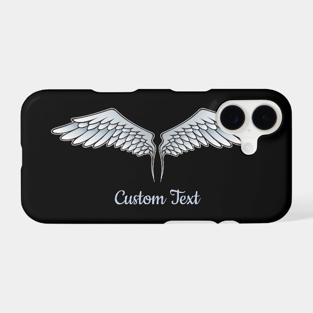 Blue-Gray Wings iPhone Case (Back (Horizontal))