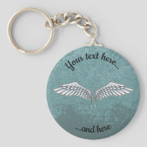 Blue-Gray Wings Keychain