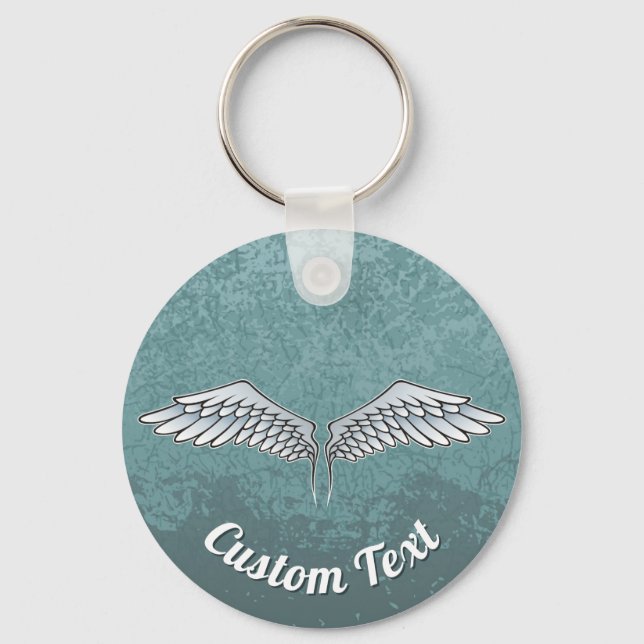 Blue-Gray Wings Keychain (Front)
