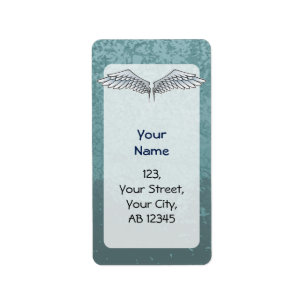Blue-gray wings label
