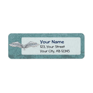 Blue-gray wings label