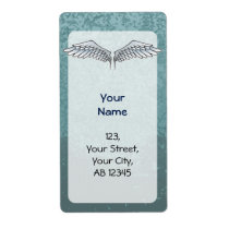 Blue-gray wings label