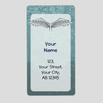 Blue-gray wings label