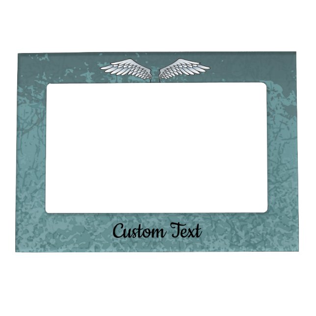 Blue-Gray Wings Magnetic Photo Frame (Front)