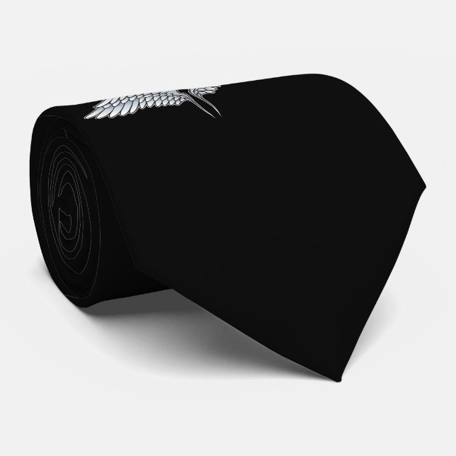 Blue-gray wings neck tie (Rolled)