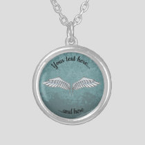 Blue-Gray Wings Necklace