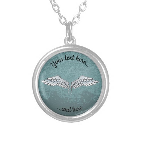 Blue_Gray Wings Necklace