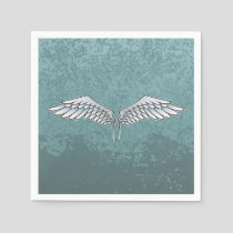 Blue-gray wings paper napkins