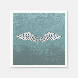 Blue-gray wings paper napkins