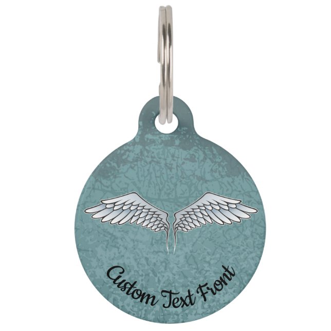 Blue-Gray Wings Pet ID Tag (Front)