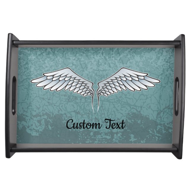 Blue-Gray Wings Serving Tray (Front)