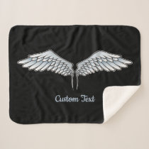 Blue-gray Wings Sherpa Blanket