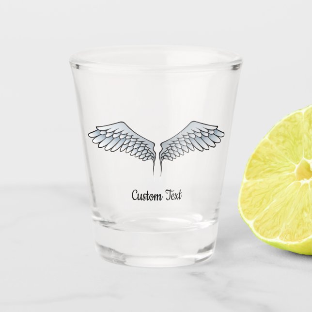 Blue-gray Wings Shot Glass (Front)