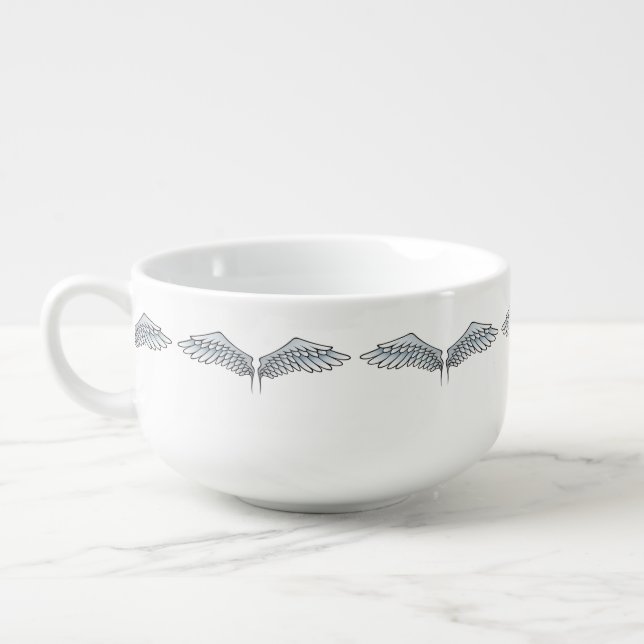 Blue-gray wings soup mug (Right)