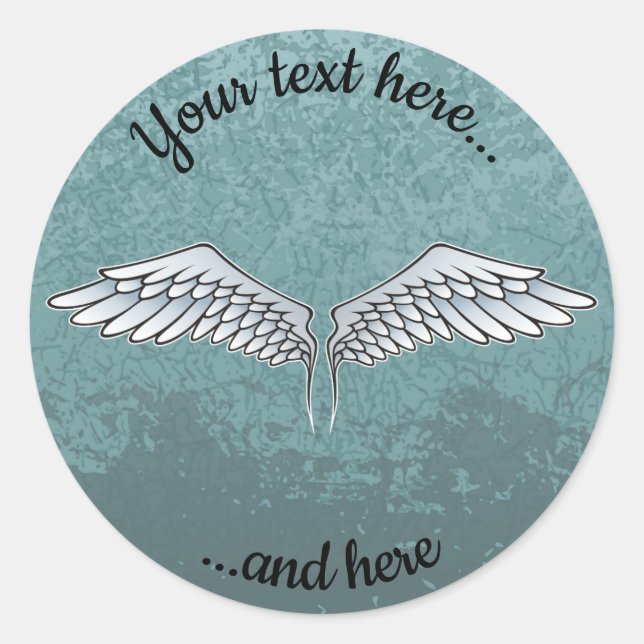 Blue-Gray Wings Sticker (Front)
