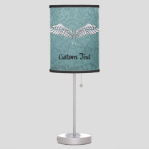 Blue-Gray Wings Table Lamp