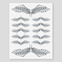 Blue-gray wings temporary tattoos