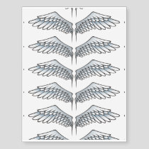 Blue-gray wings temporary tattoos