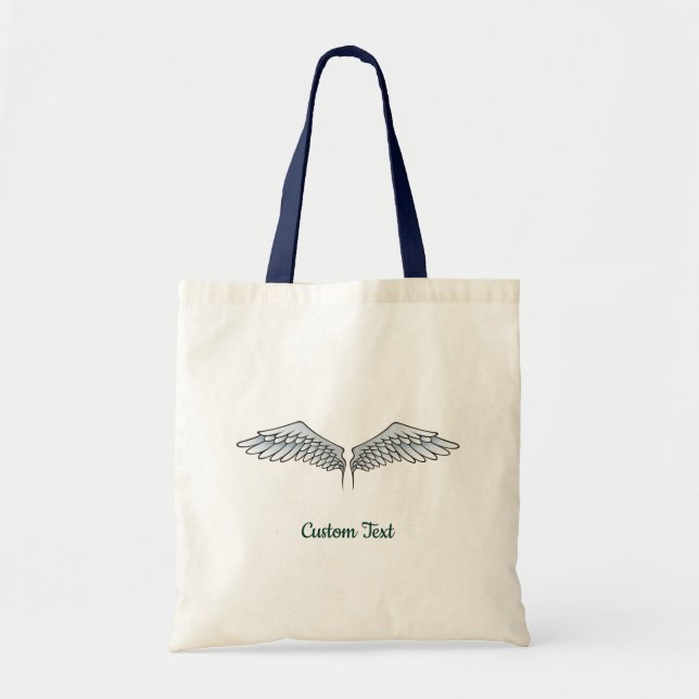 Blue-Gray Wings Tote Bag (Front)