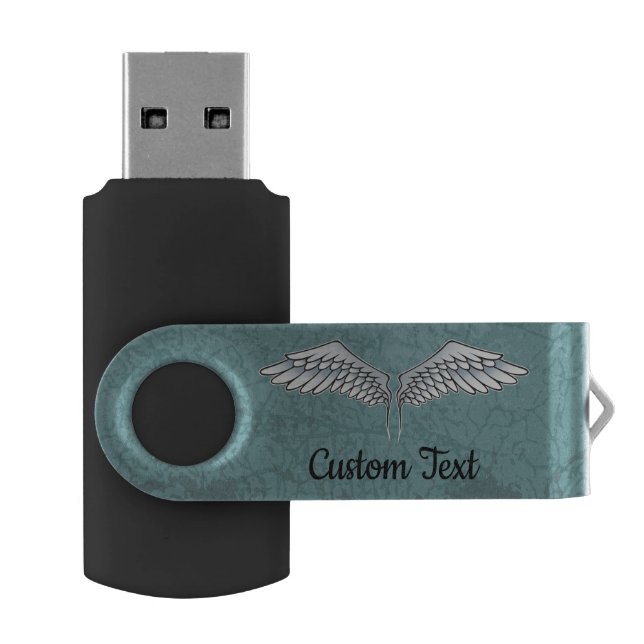 Blue-Gray Wings USB Flash Drive (Opened)