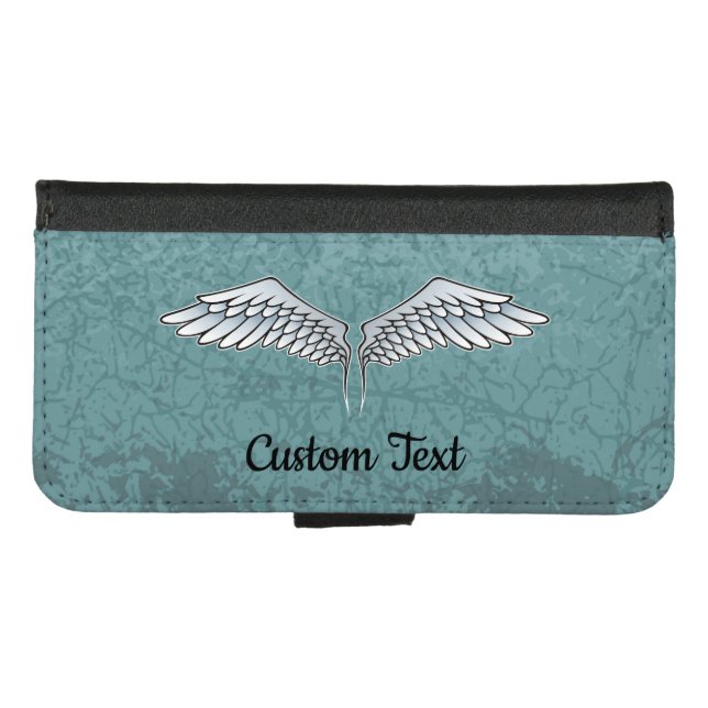 Blue-Gray Wings Wallet Case (Front (Horizontal))